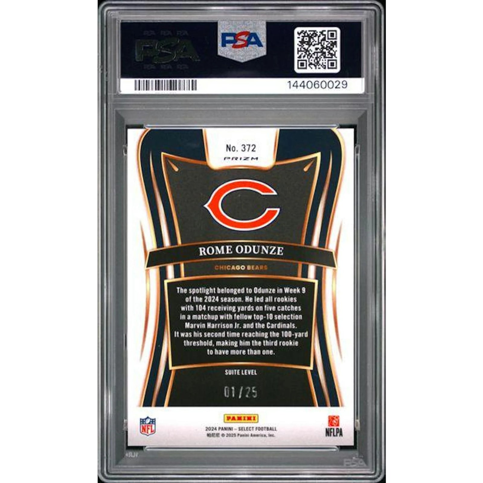 Rome Odunze 2024 Panini Select Rookie Tie-Dye Prizm #372 | PSA 10