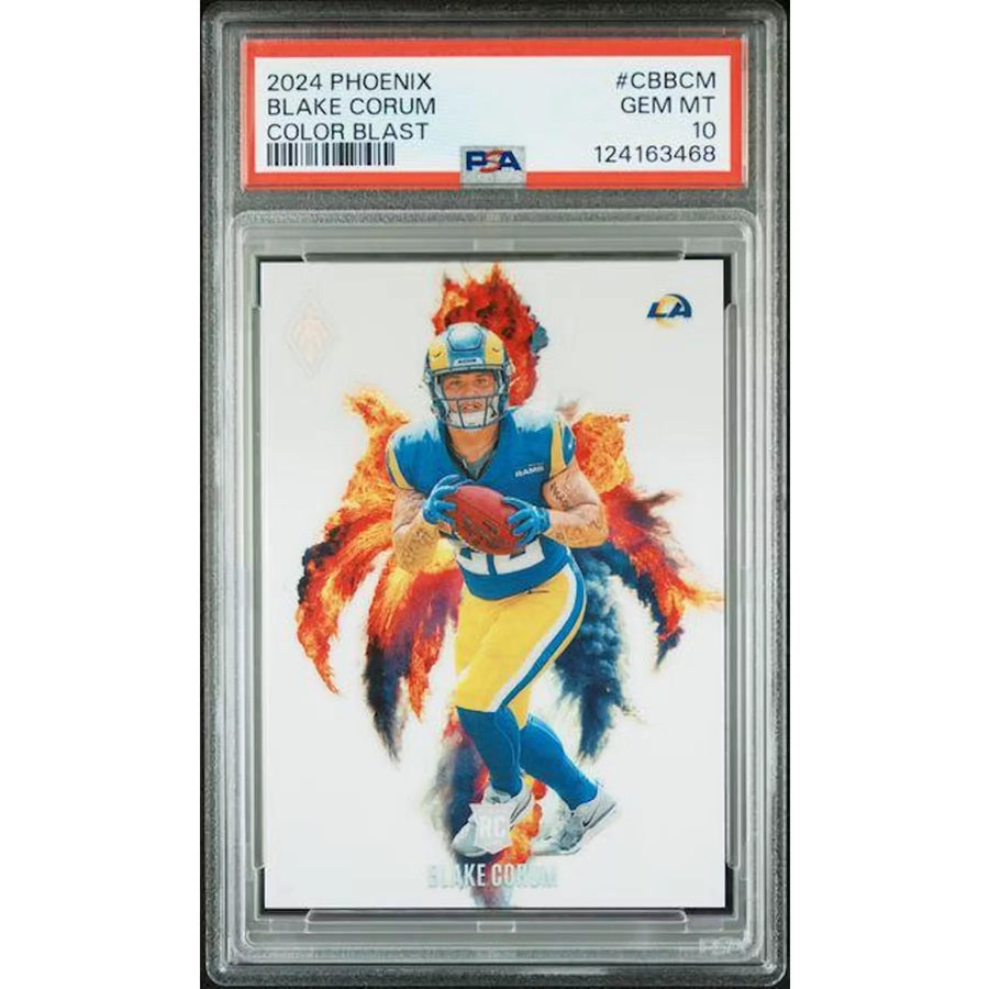 Blake Corum 2024 Panini Phoenix Rookie Color Blast Card | PSA 10