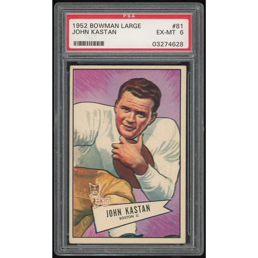 1952 Bowman Large #81 John Kastan Rookie Card | PSA 6