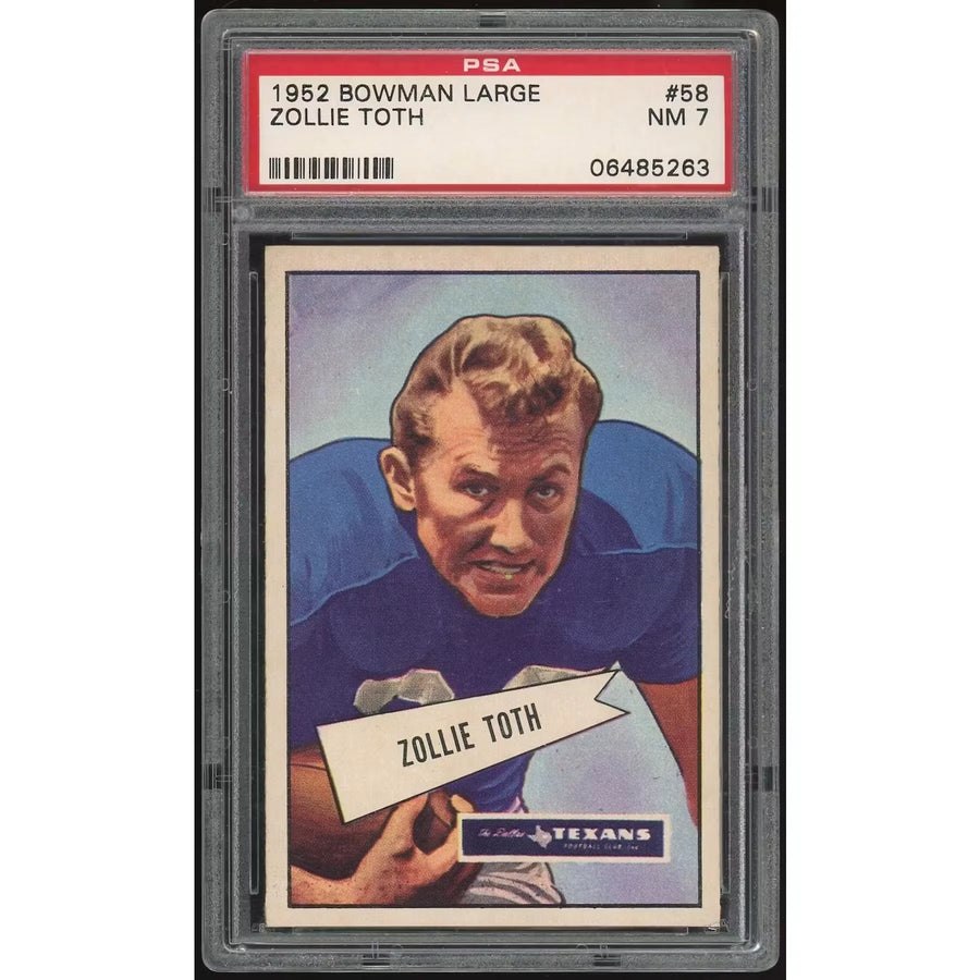 Zollie Toth 1952 Bowman Large #58 Card | PSA 7