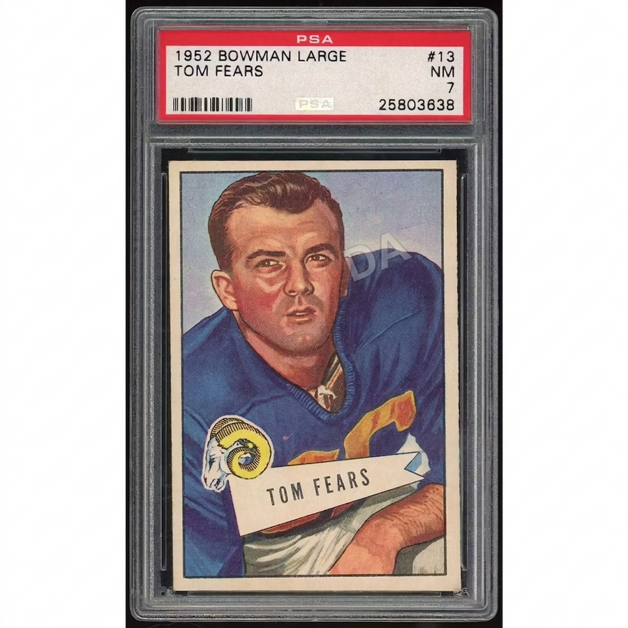 Tom Fears 1952 Bowman Large #13 Card | PSA 7