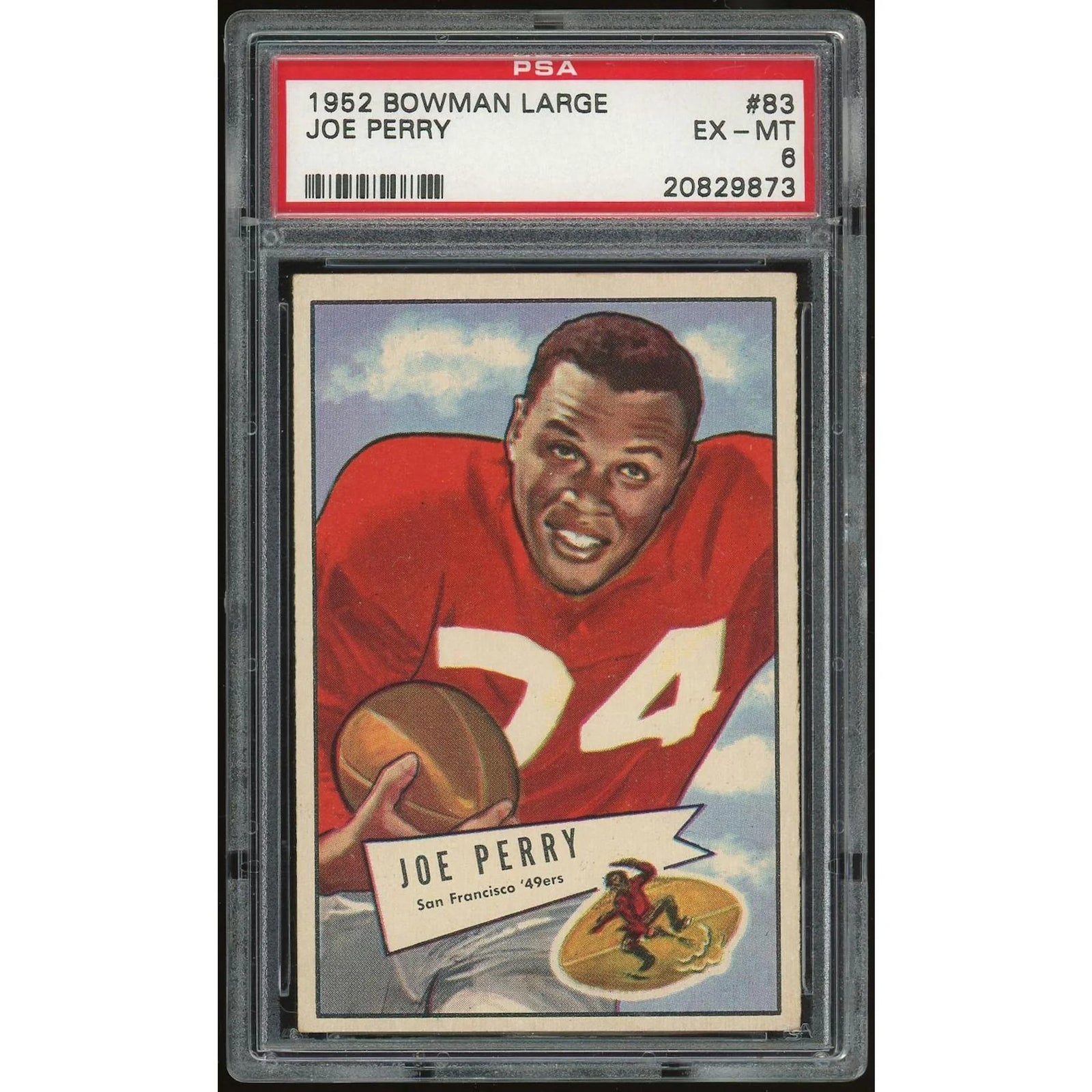 Joe Perry 1952 Bowman Large #83 | PSA 6