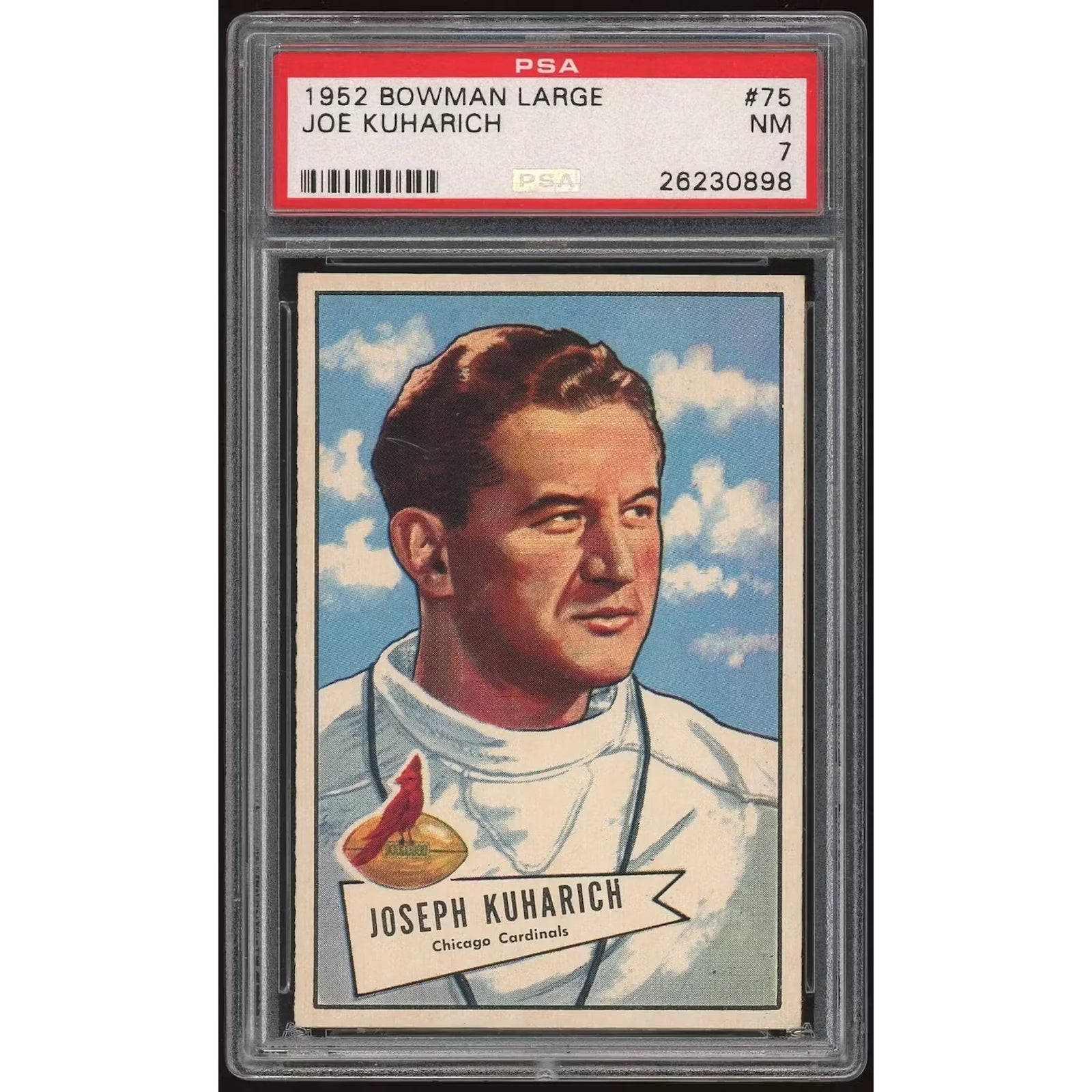 Joe Kuharich 1952 Bowman Large #75 Football Card | PSA 7