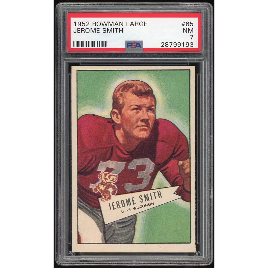 1952 Bowman Large #65 Jerome Smith Rookie Card | PSA 7