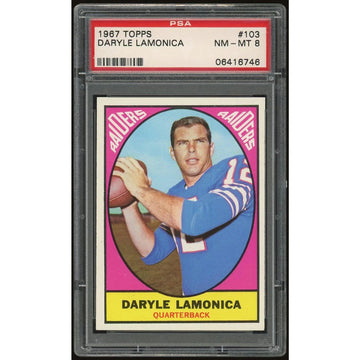 Daryle Lamonica 1967 Topps #103 Football Card | PSA 8