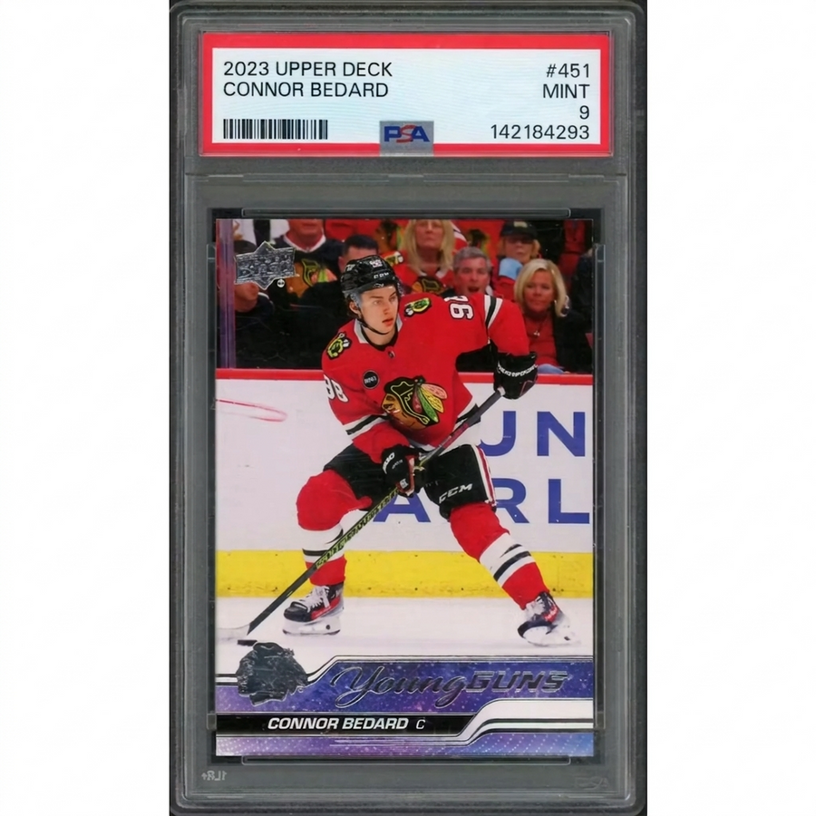 Connor Bedard 2023-24 Upper Deck Young Guns Rookie #451 | PSA 9
