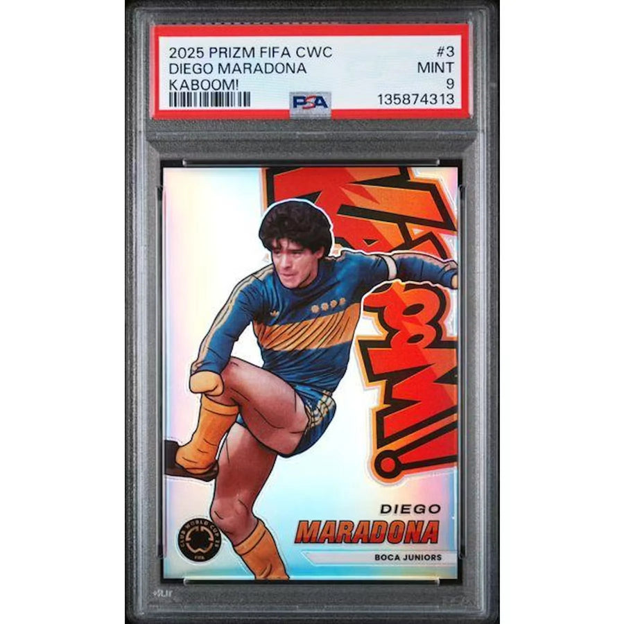 Diego Maradona Kaboom Card #3 | 2025 Panini Prizm FIFA Club World Cup PSA 9