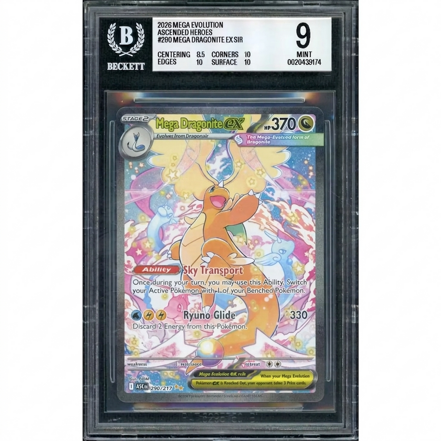 2026 Pokemon Ascended Heroes Mega Dragonite ex #290 | BGS 9
