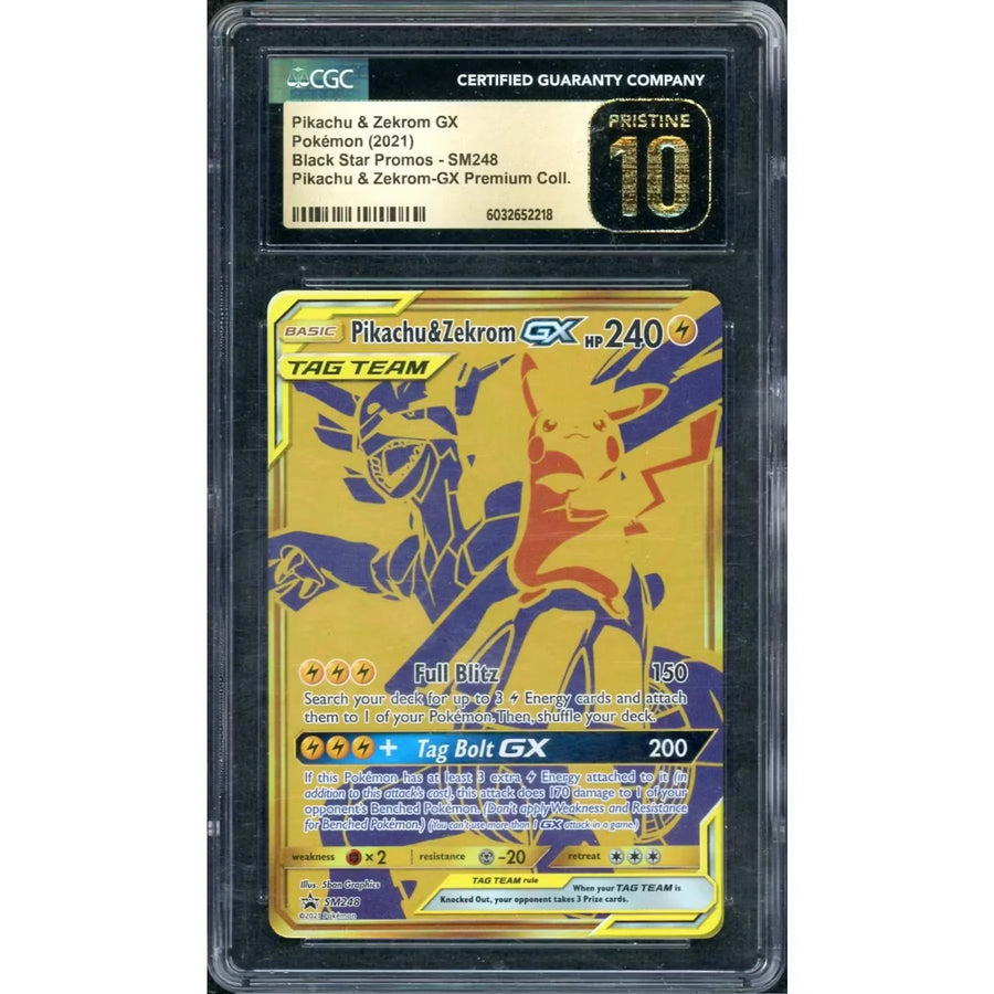 2021 Pikachu & Zekrom GX Tag Team #SM248 | CGC 10 Pristine