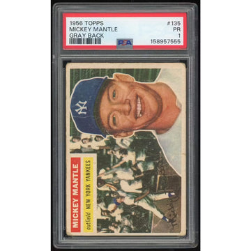 1956 Topps #135 Mickey Mantle Baseball Card | PSA 1