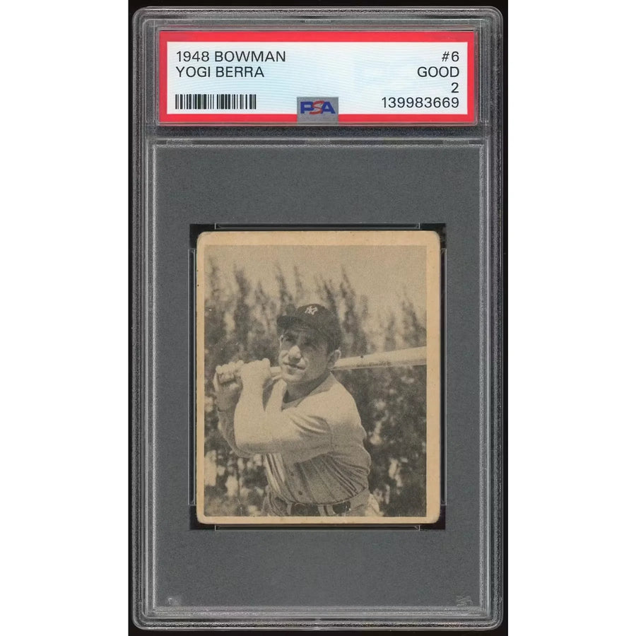 Yogi Berra 1948 Bowman #6 Rookie Card | PSA 2