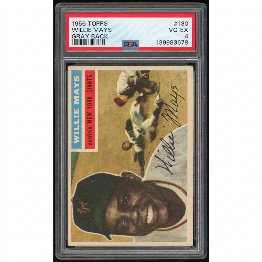 Willie Mays 1956 Topps #130 Baseball Card | PSA 4