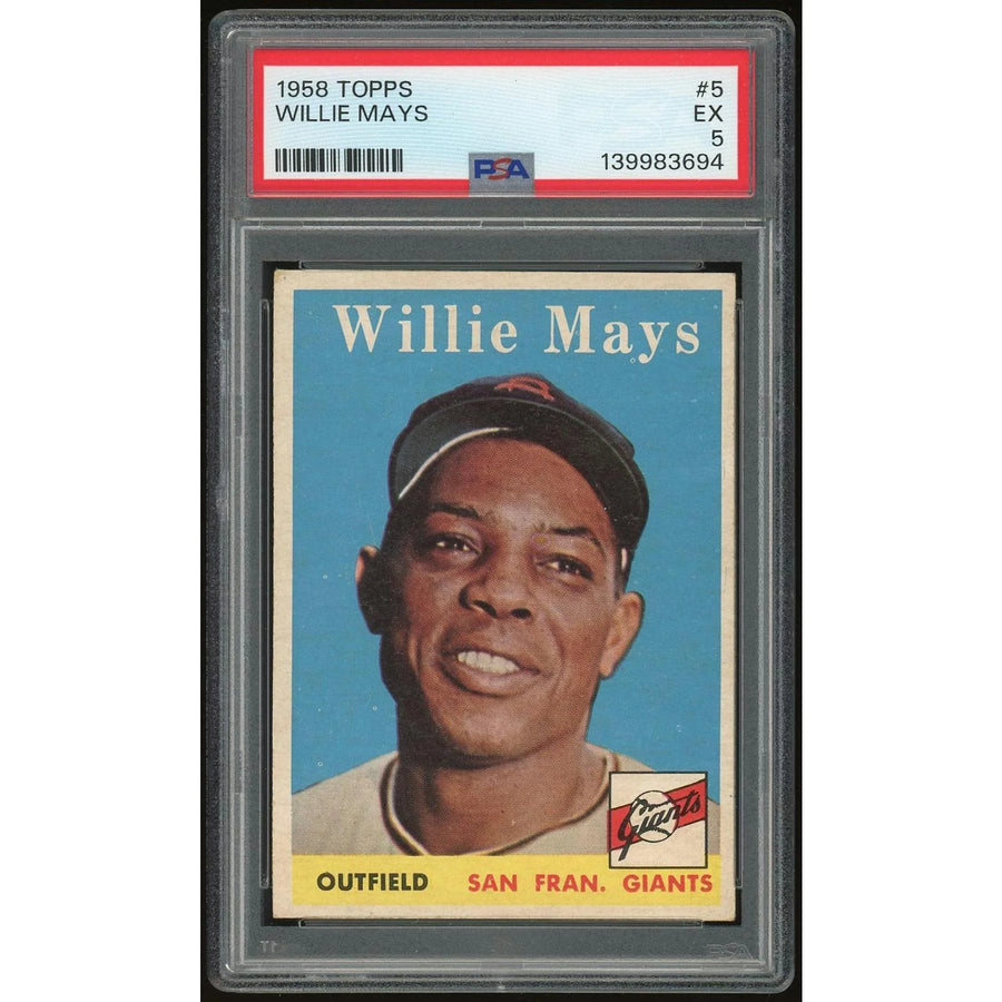 Willie Mays 1958 Topps Card #5 | PSA 5