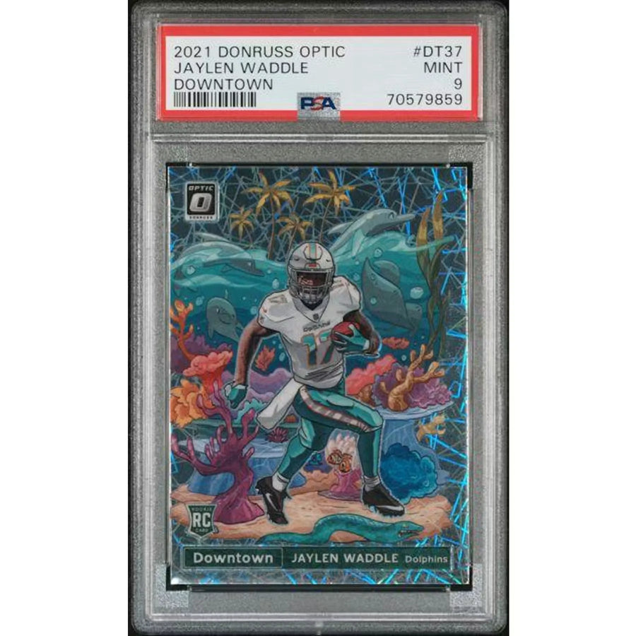Jaylen Waddle 2021 Panini Donruss Optic Rookie Card | PSA 9