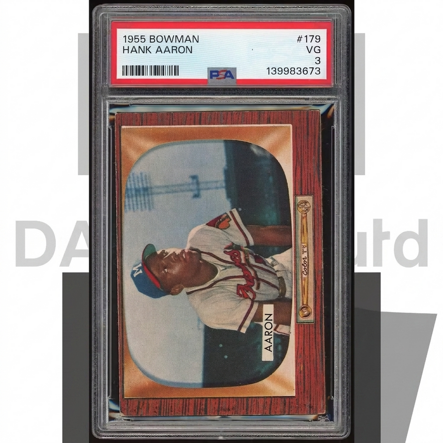 Hank Aaron 1955 Bowman #179 Baseball Card | PSA 3