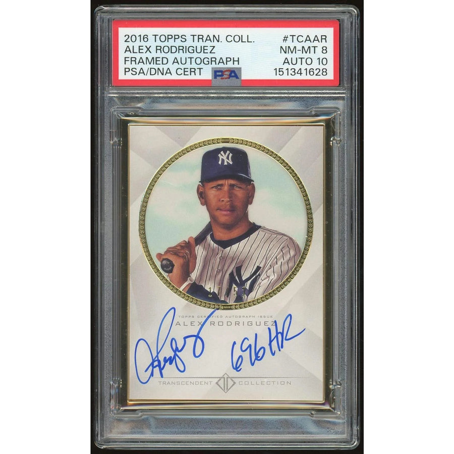 Alex Rodriguez Signed 2016 Topps Transcendent Card | PSA 8 Auto 10