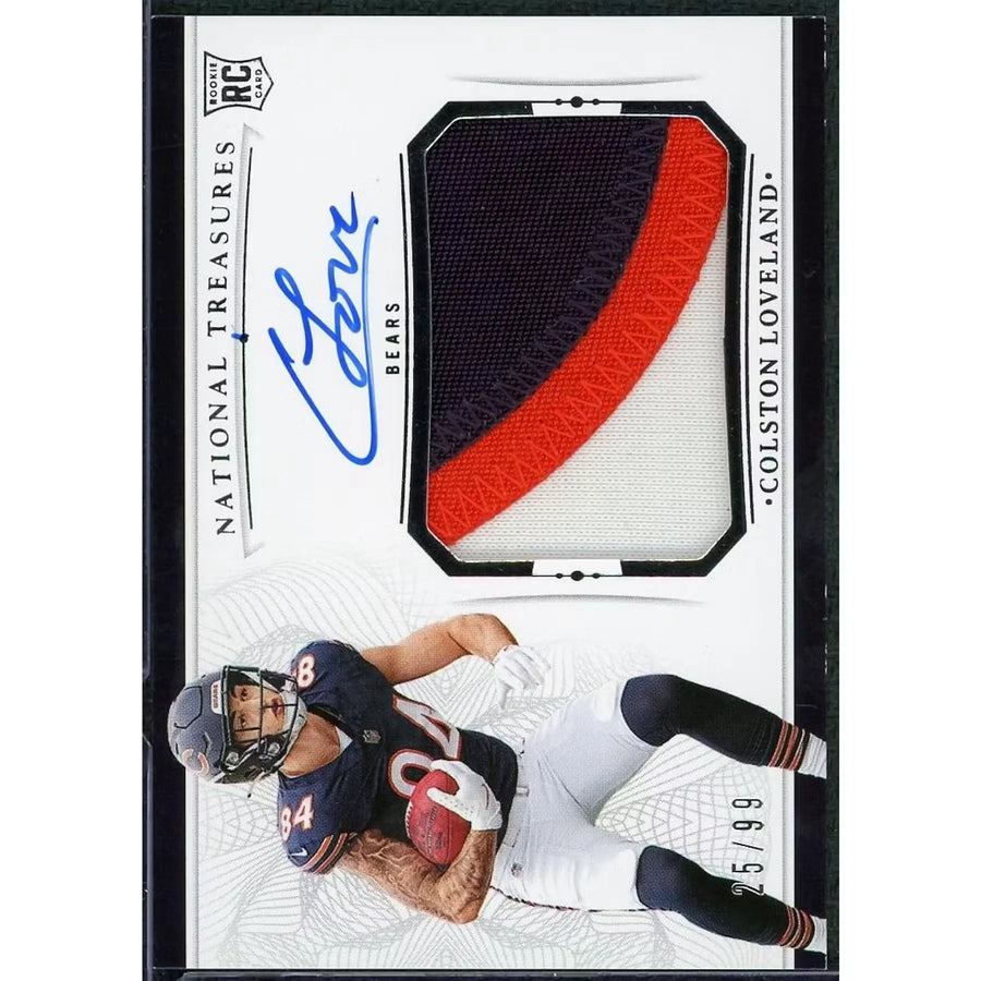 Colston Loveland 2025 Panini National Treasures RPA | Rookie Patch Auto/99