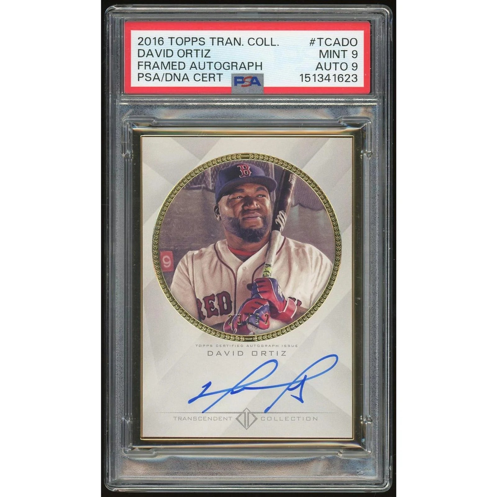 David Ortiz Signed 2016 Topps Transcendent Card | PSA 9 Auto
