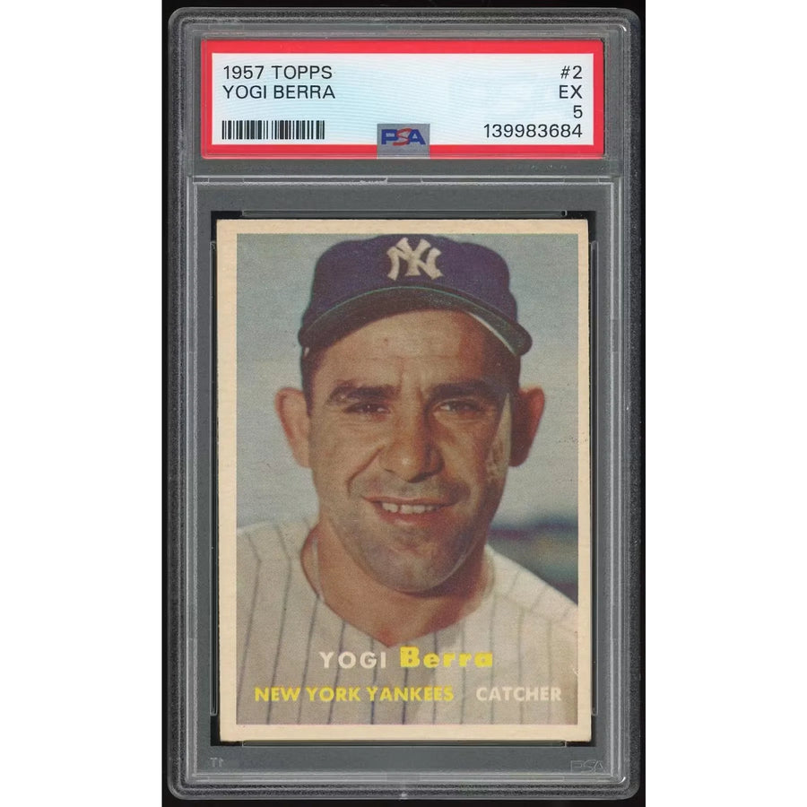 Yogi Berra 1957 Topps #2 Baseball Card | PSA 5