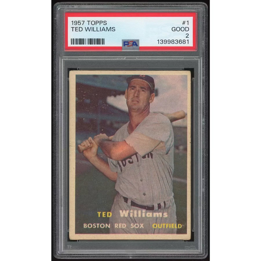 Ted Williams 1957 Topps #1 Baseball Card | PSA 2