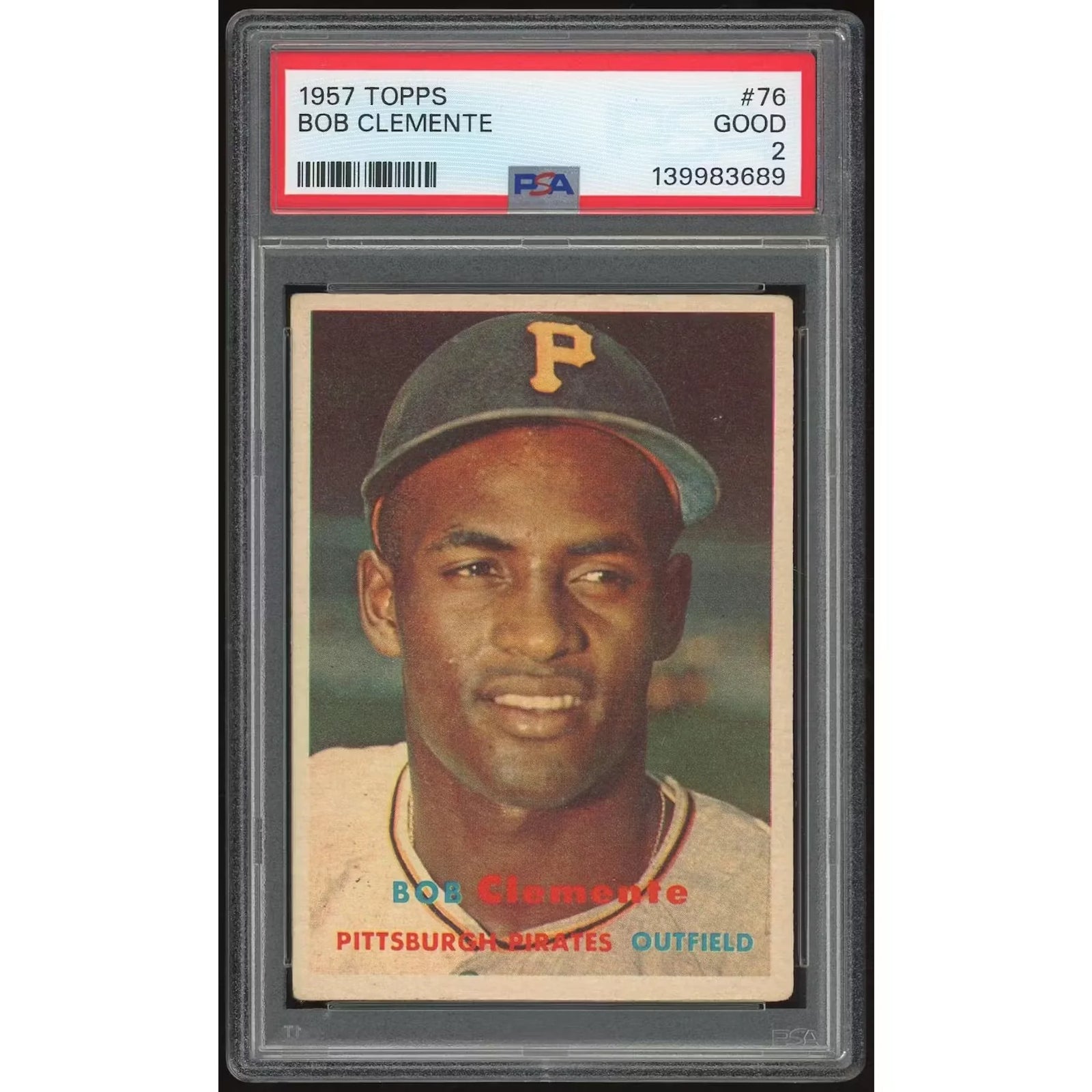 Roberto Clemente 1957 Topps #76 Card | PSA 2