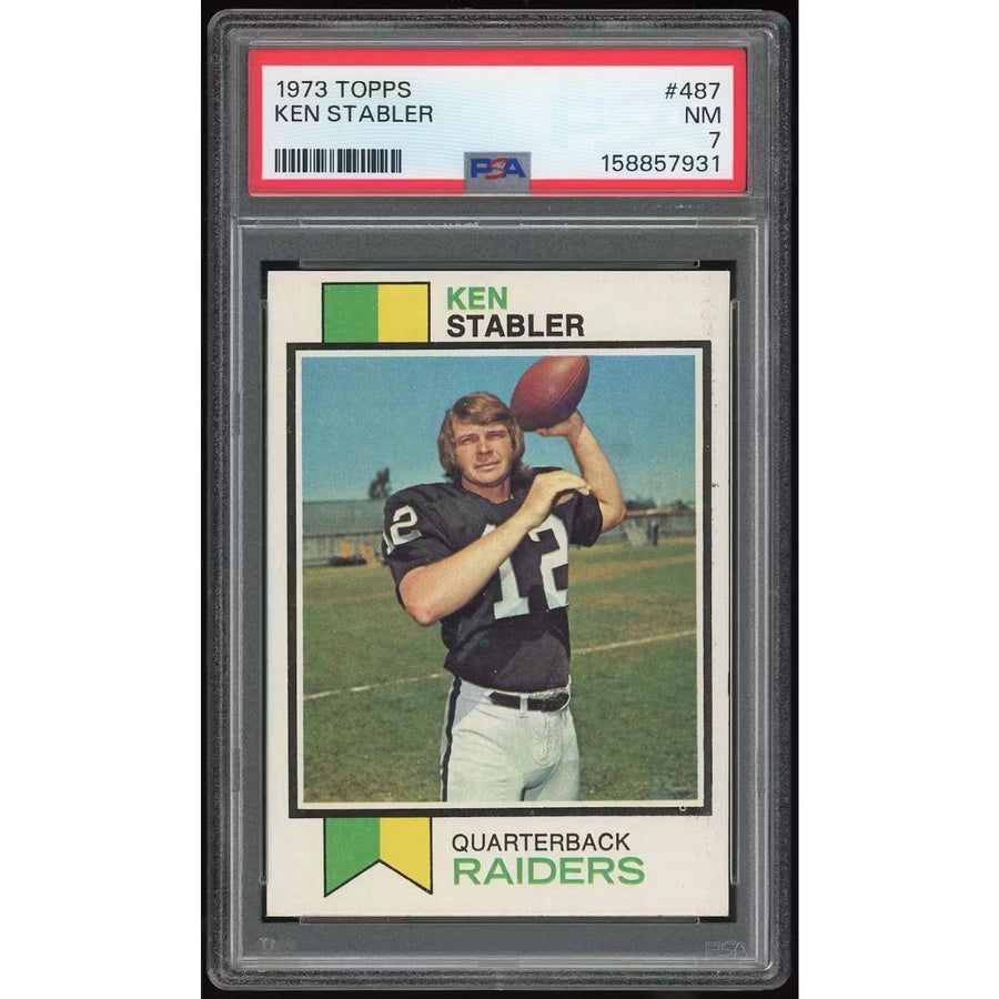 Ken Stabler 1973 Topps #487 Rookie Card | PSA 7