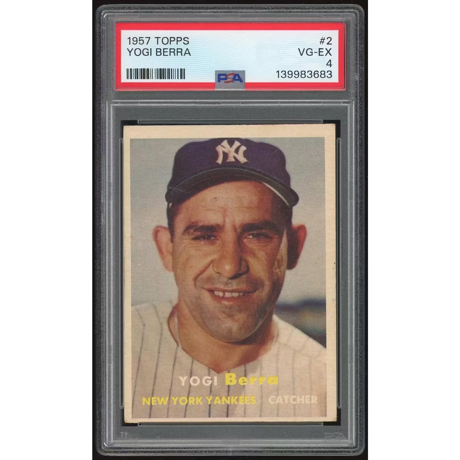 Yogi Berra 1957 Topps Card #2 | PSA 4