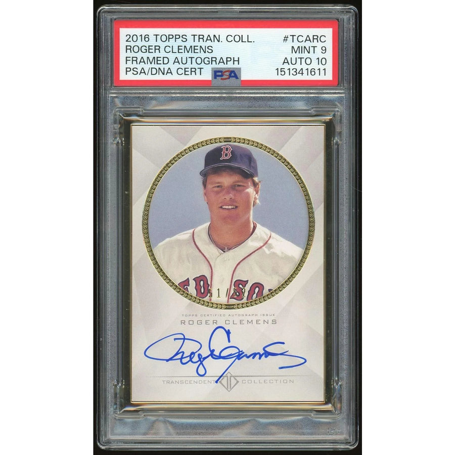 Roger Clemens Signed 2016 Topps Transcendent Card | PSA 9 Auto 10