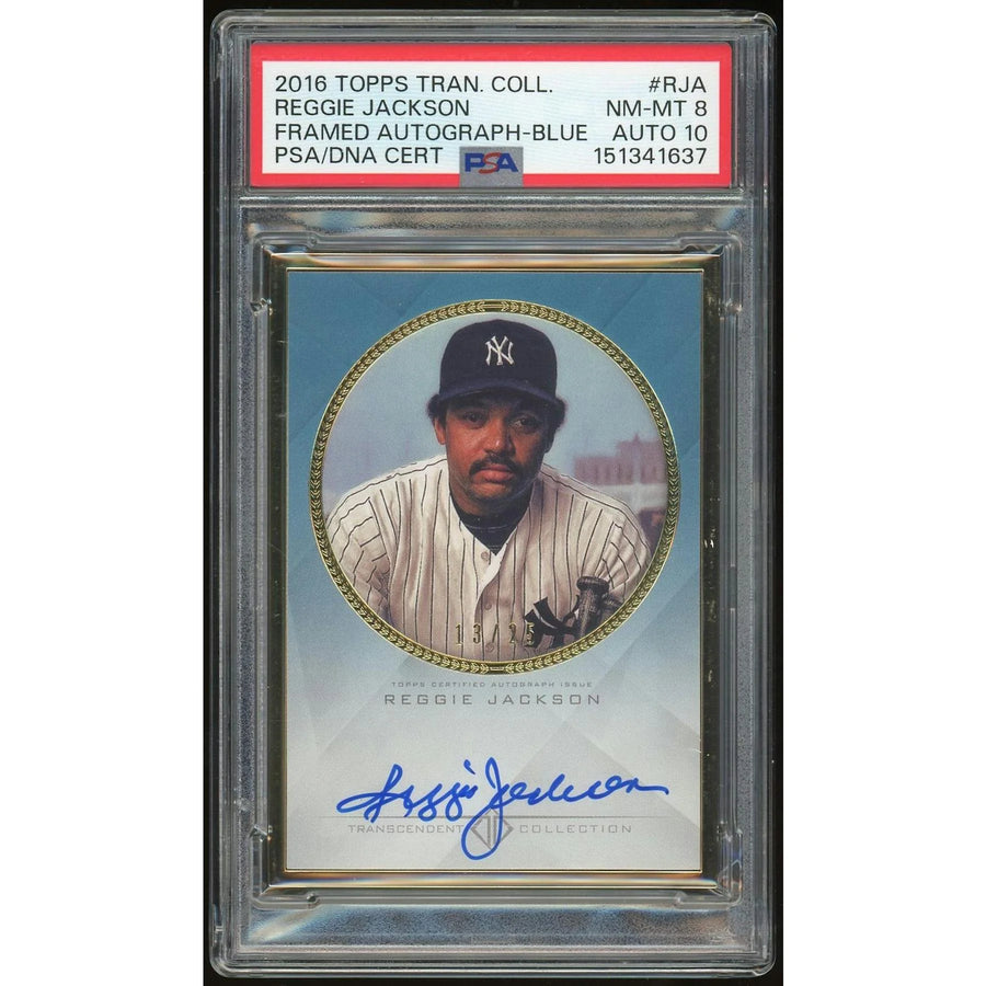 Reggie Jackson Signed 2016 Topps Transcendent Card | PSA 8 Auto 10
