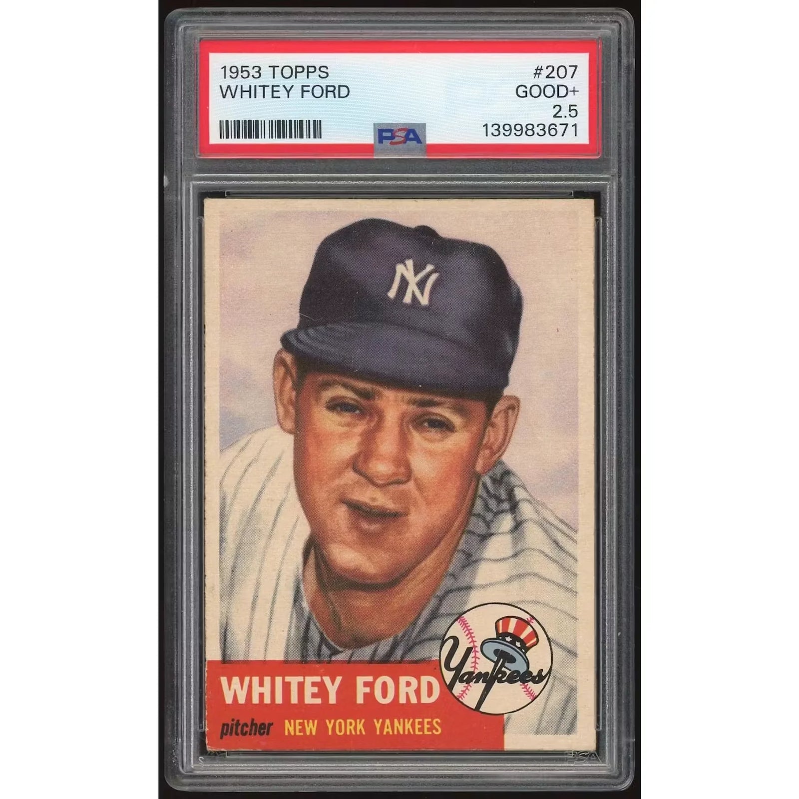 Whitey Ford 1953 Topps #207 Baseball Card | PSA 2.5