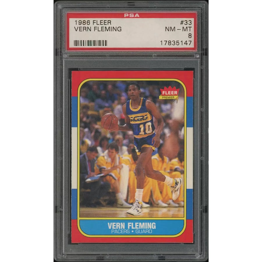 Vern Fleming 1986-87 Fleer Basketball Rookie Card #33 | PSA 8 NM-MT