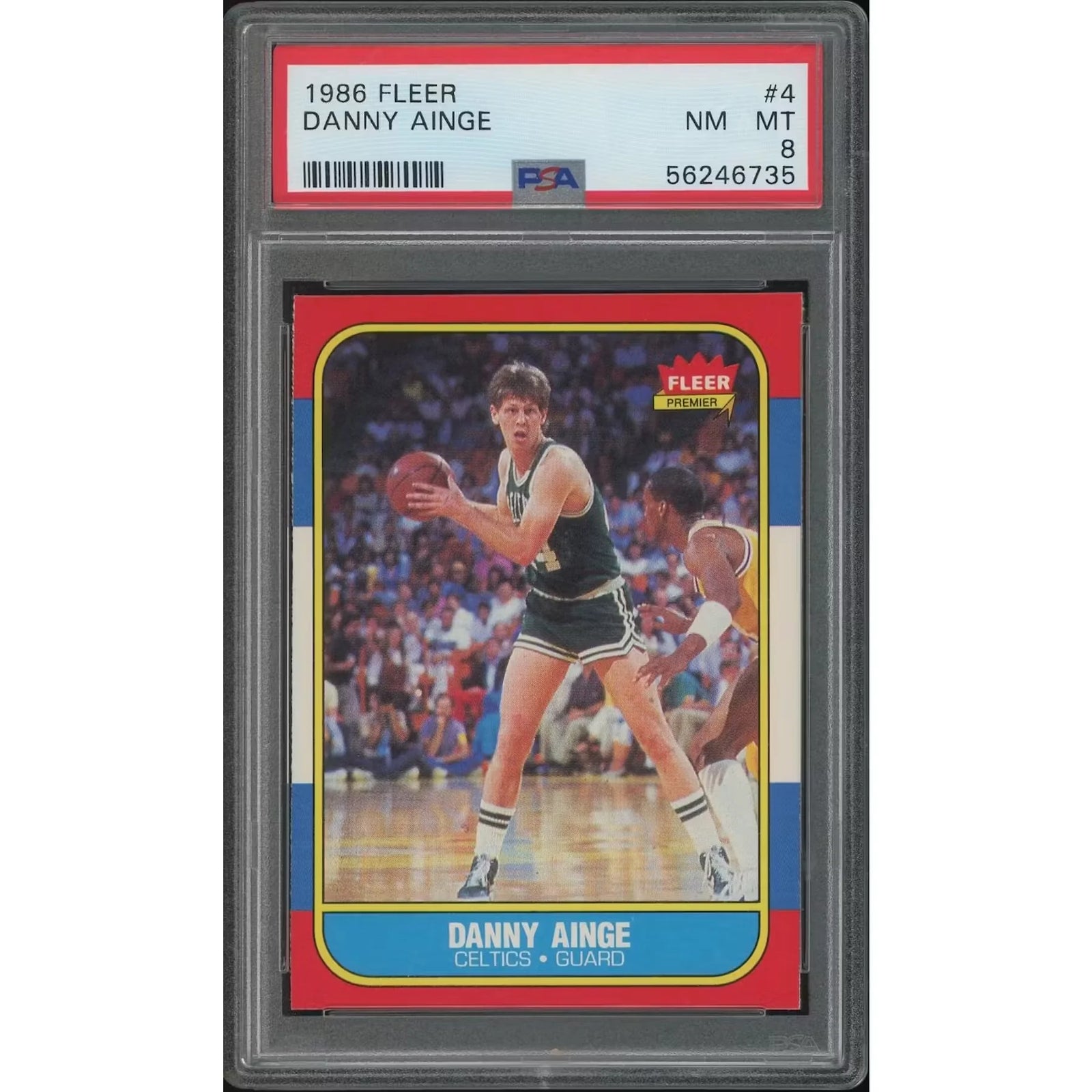 Danny Ainge 1986-87 Fleer Basketball Rookie Card #4 | PSA 8 NM-MT