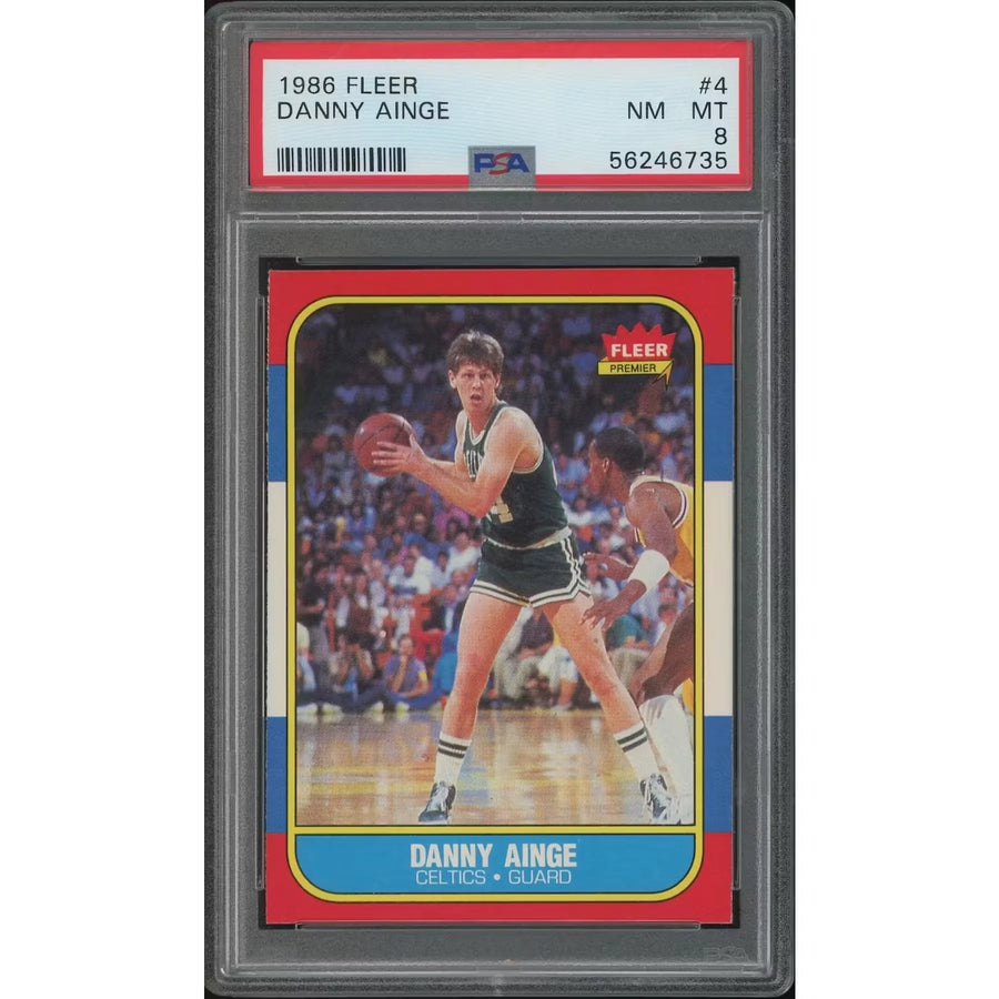 Danny Ainge 1986-87 Fleer Basketball Rookie Card #4 | PSA 8 NM-MT