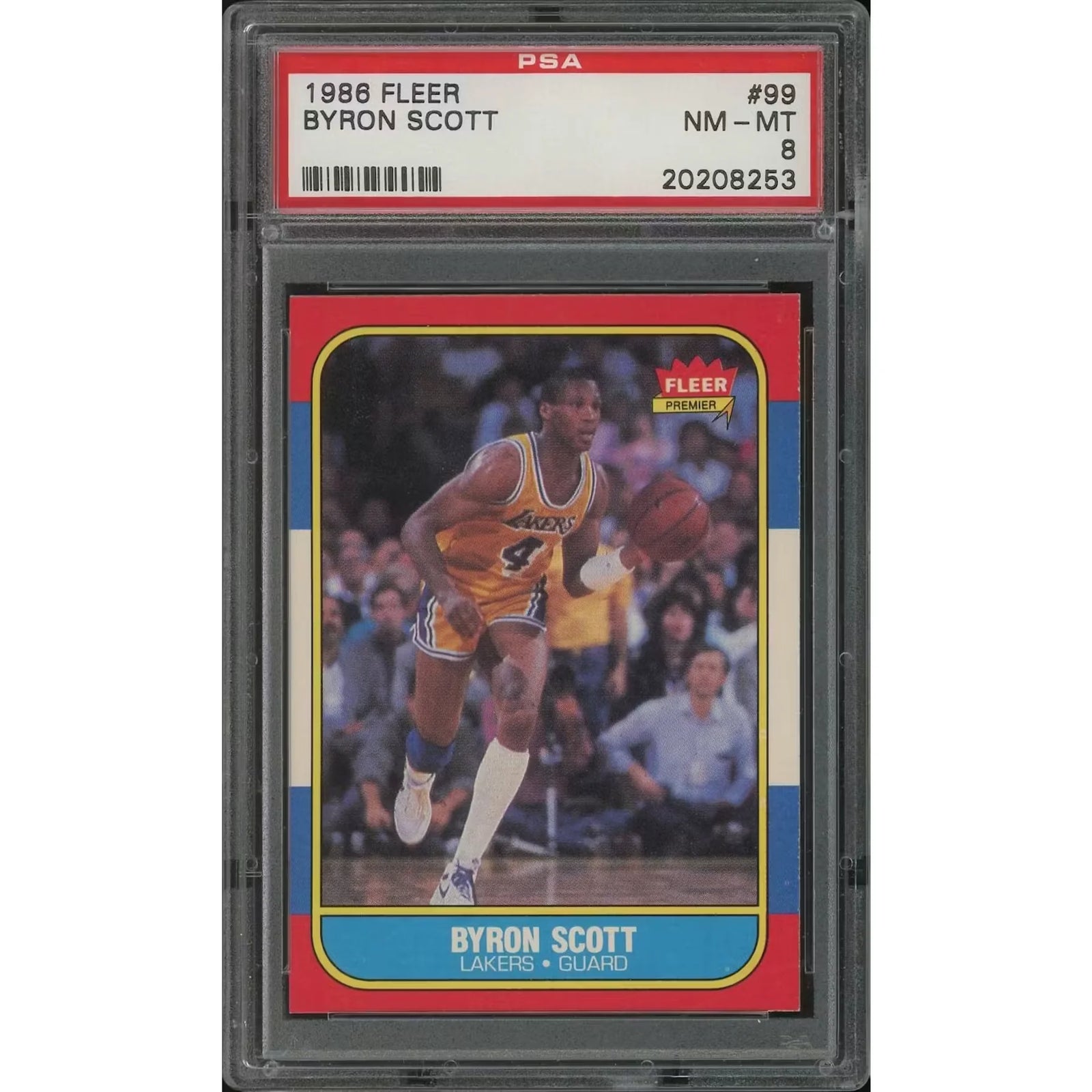 Byron Scott 1986-87 Fleer Basketball Rookie Card #99 | PSA 8 NM-MT