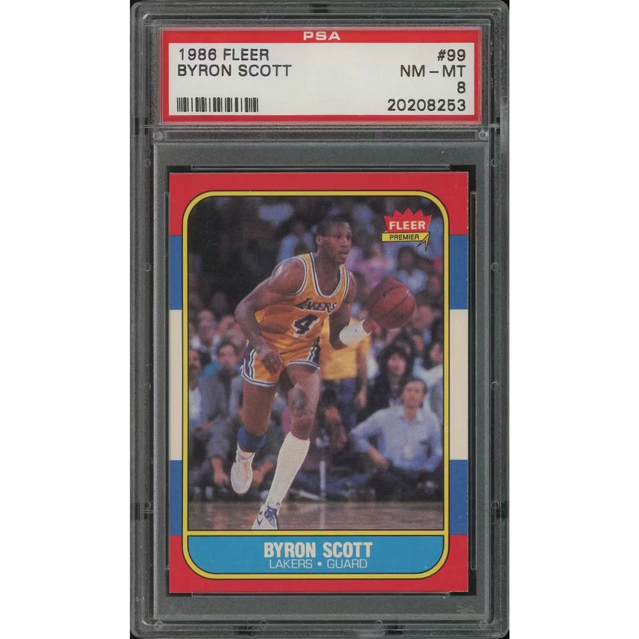Byron Scott 1986-87 Fleer Basketball Rookie Card #99 | PSA 8 NM-MT