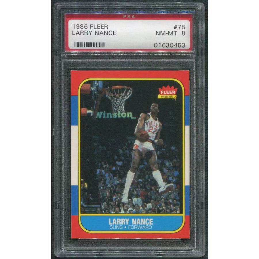 Larry Nance 1986-87 Fleer Basketball Rookie Card #78 | PSA 8 NM-MT