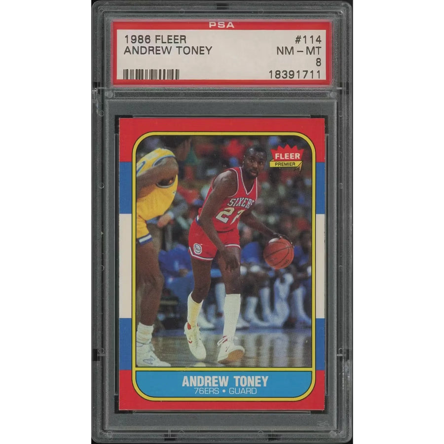 Andrew Toney 1986-87 Fleer Basketball #114 | PSA 8 NM-MT