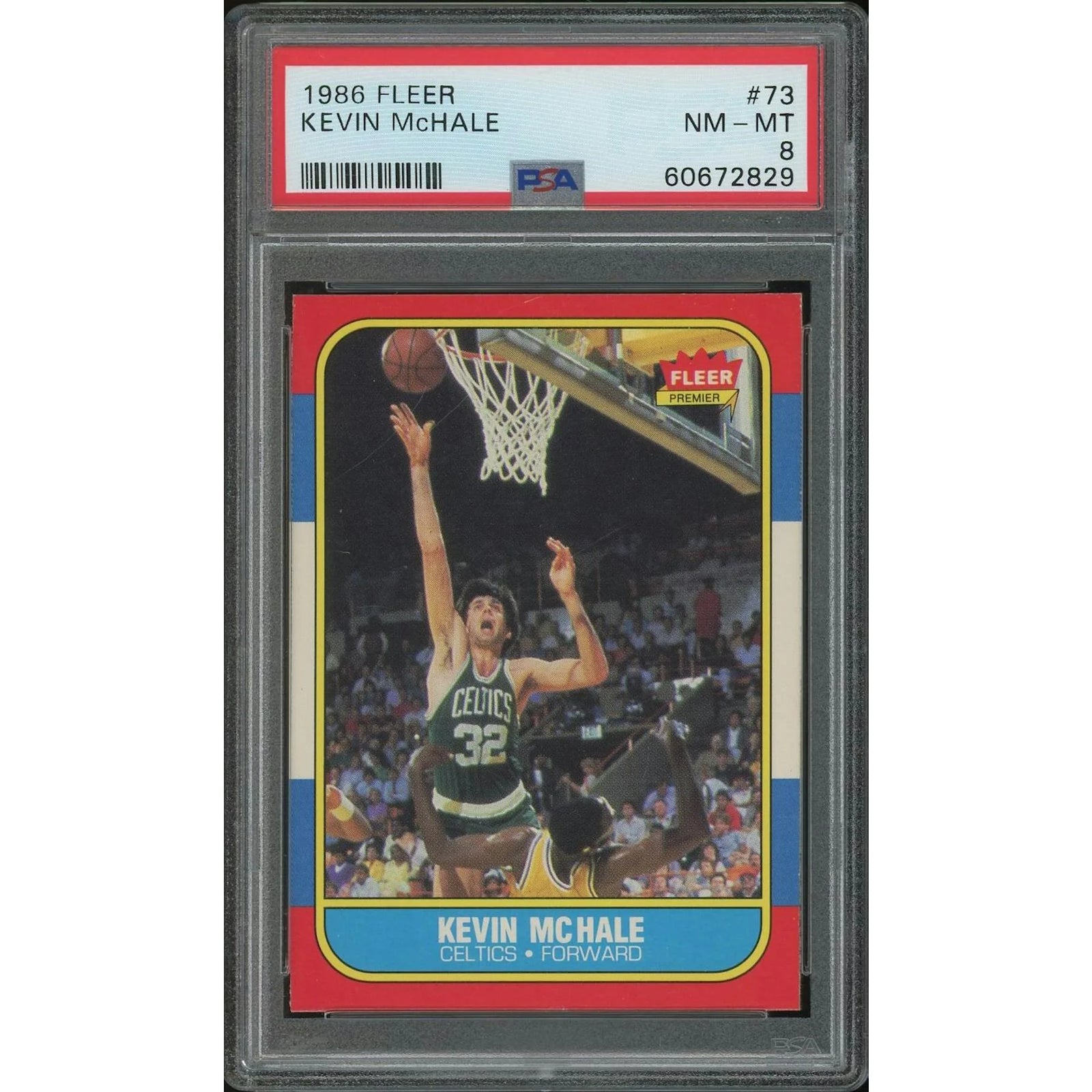Kevin McHale 1986-87 Fleer Basketball Card #73 | PSA 8 NM-MT