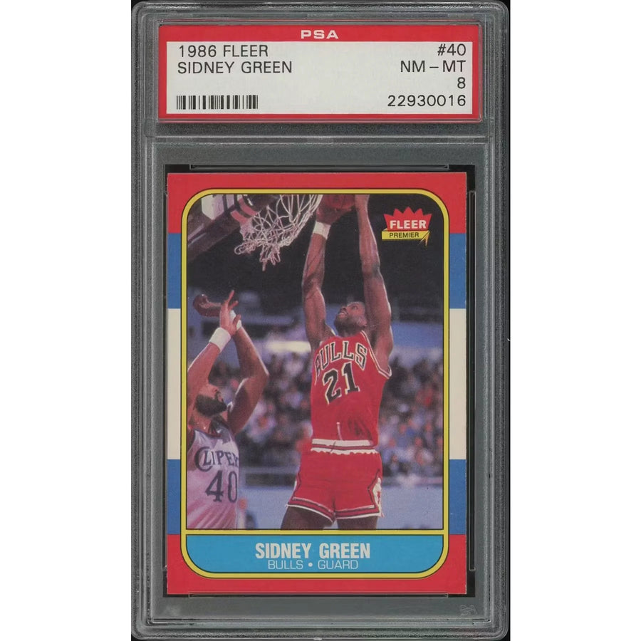 Sidney Green 1986-87 Fleer Basketball Card #40 | PSA 8 NM-MT