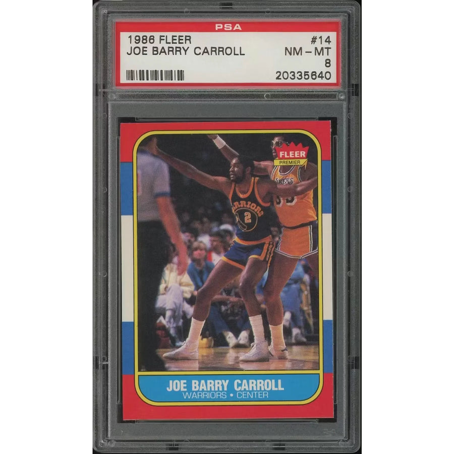 Joe Barry Carroll 1986-87 Fleer Basketball Card #14 | PSA 8 NM-MT