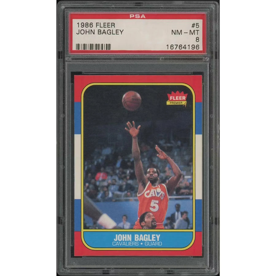 John Bagley 1986-87 Fleer Basketball Rookie Card #5 | PSA 8 NM-MT