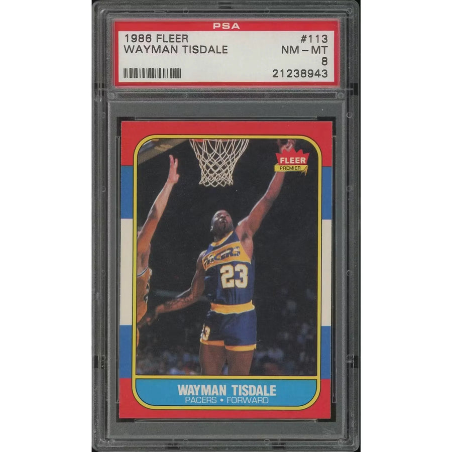 Wayman Tisdale 1986-87 Fleer Basketball Rookie Card #113 | PSA 8 NM-MT