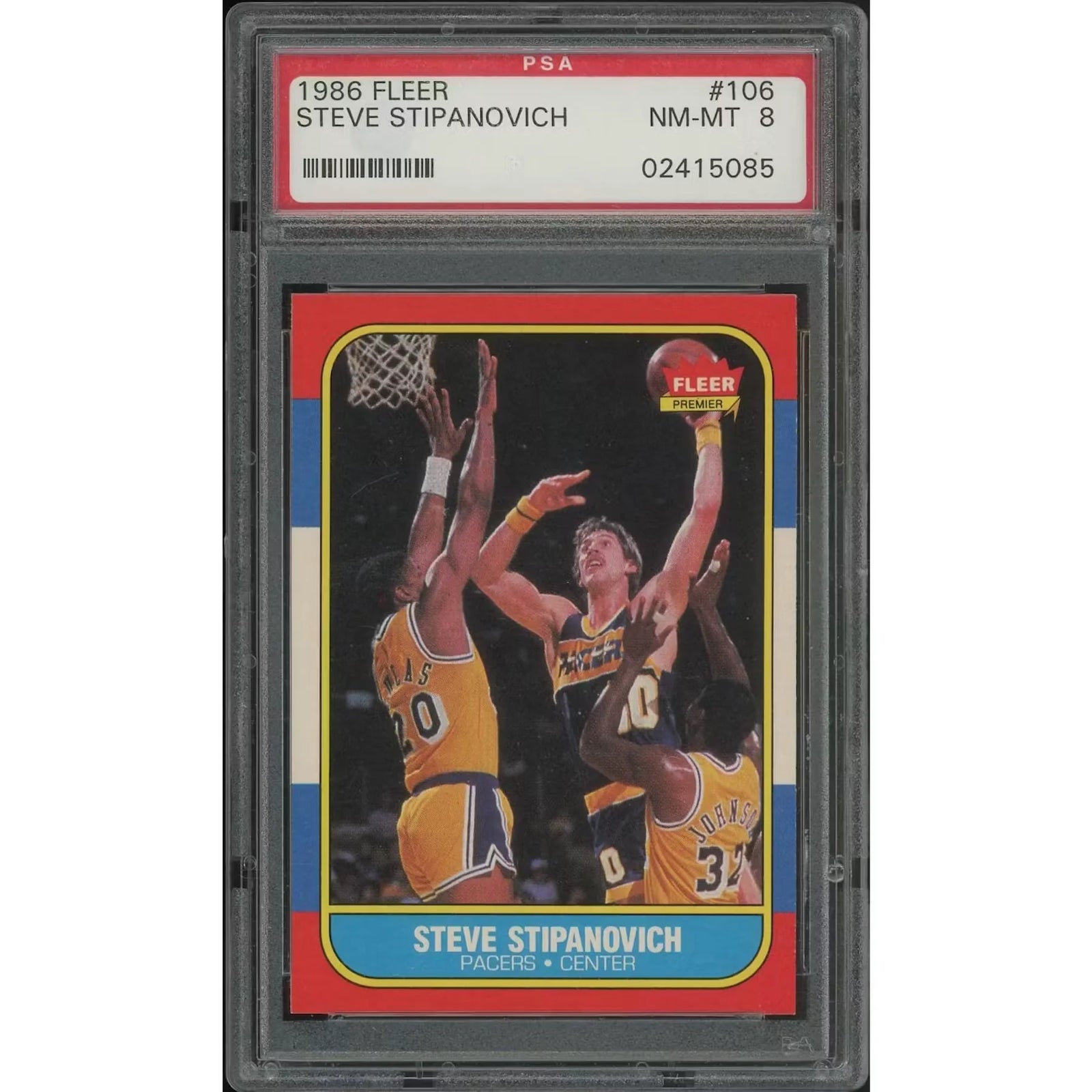 Steve Stipanovich 1986-87 Fleer Basketball #106 | PSA 8 NM-MT