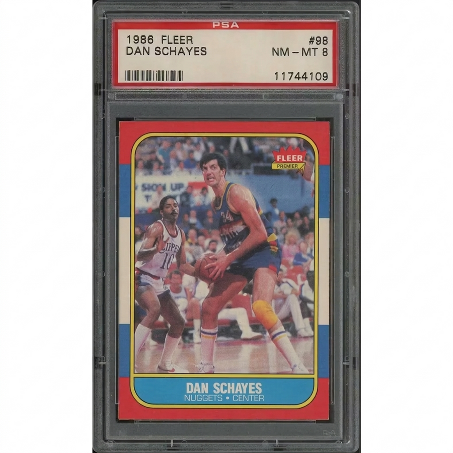 Danny Schayes 1986-87 Fleer Basketball Rookie Card #98 | PSA 8 NM-MT