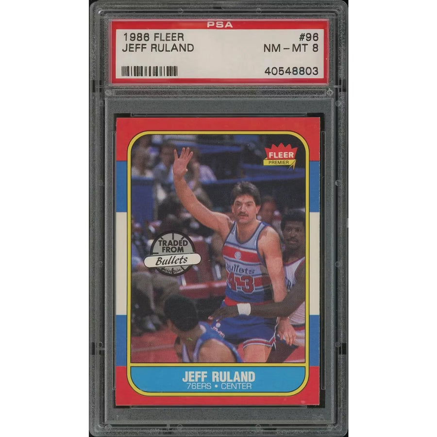 Jeff Ruland 1986-87 Fleer Basketball Card #96 | PSA 8 NM-MT