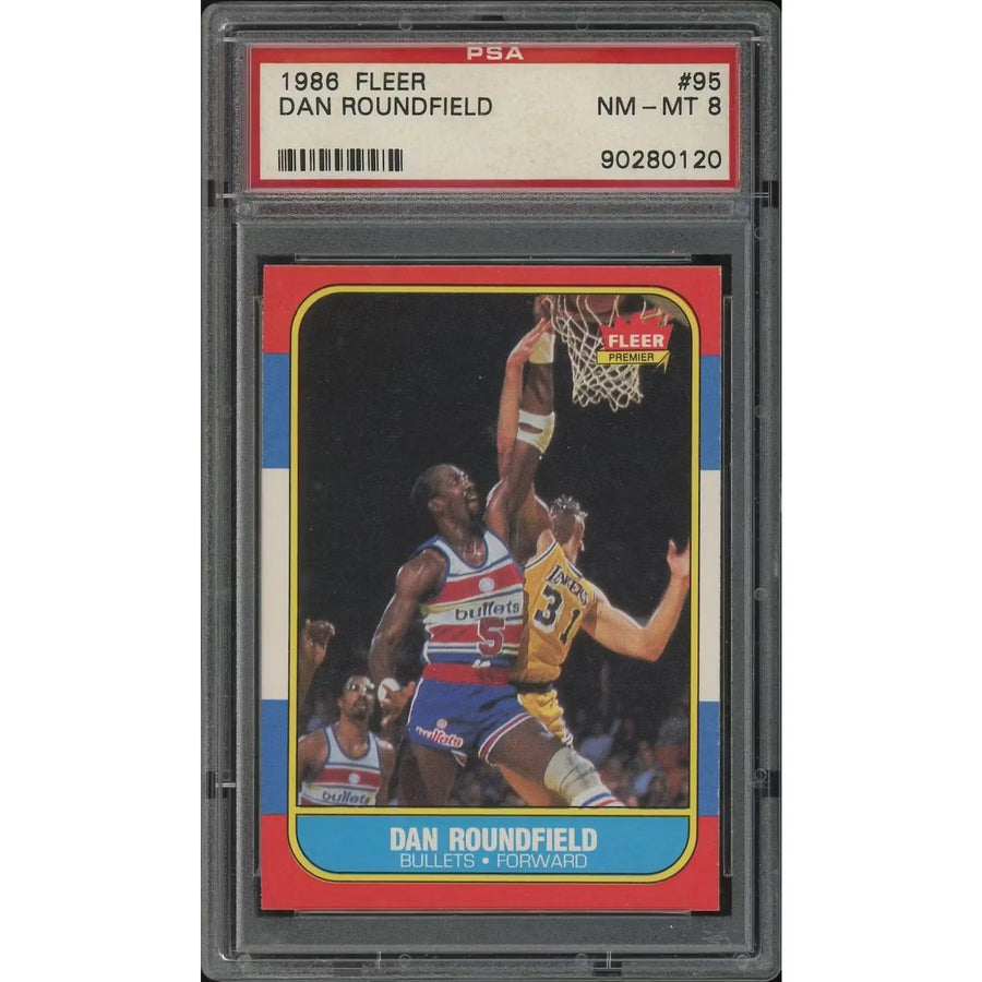 Dan Roundfield 1986-87 Fleer Basketball Card #95 | PSA 8 NM-MT
