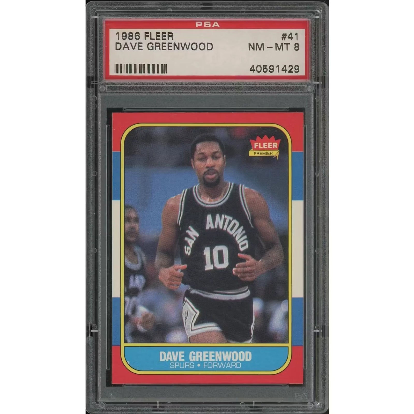 David Greenwood 1986-87 Fleer Basketball Card #41 | PSA 8 NM-MT