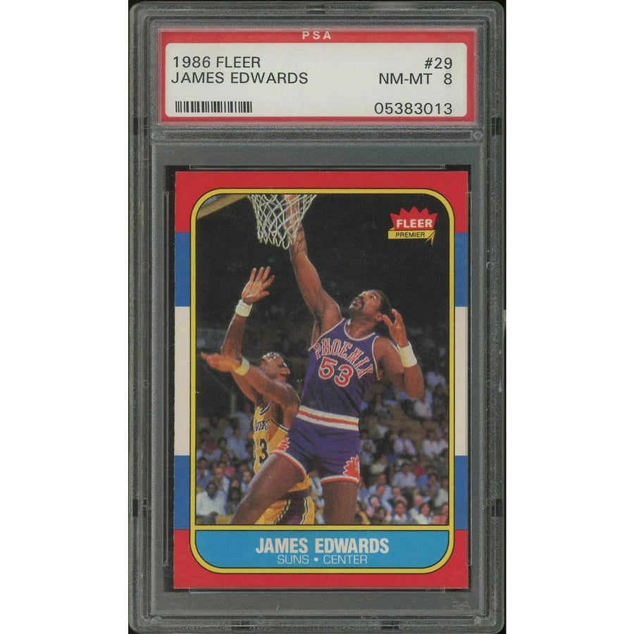 James Edwards 1986-87 Fleer Basketball Card #29 | PSA 8 NM-MT