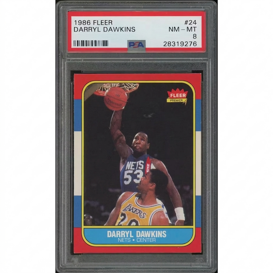 Darryl Dawkins 1986-87 Fleer Basketball #24 | PSA 8 NM-MT