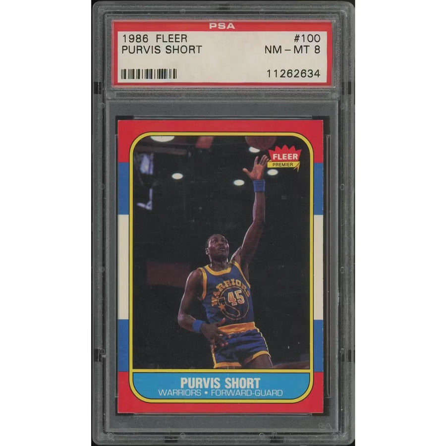Purvis Short 1986-87 Fleer Basketball #100 | PSA 8 NM-MT